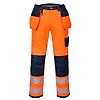 Pantalon HV PW3 poches flottantes Orange/Marine Short image 3