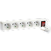 Blocs multiprises 5 prises 2P+T 16A - H05VV-F 3G1mm² - 1 mètre - Blanc image 1