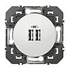 Double chargeur USB Dooxie - Blanc image 0
