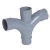 Raccords croix pied de biche PVC vidange MF image 0