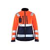 Veste de travail softshell haute visibilité femme 4902 - Orange fluo/Marine image 0