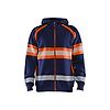 Sweat de travail à capuche haute visibilité 3552 - Marine/Orange image 0
