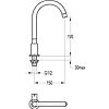 Robinet simple bec haut mobile image 1