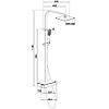 Colonne de douche thermostatique avec tablette Ancodesign 2 - chrome image 1