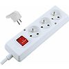 BLOC MULTIPRISES 3 PRISES 2P+T AVEC INTERRUPTEUR CABLE 3M H05VV-F 3G1,5 IP20 image 0