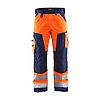 Pantalon de travail haute visibilité 1566 - Orange fluo/Marine image 0