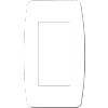 Plaque polycarbonate -  1/2 poste - Blanche - ESPRIT image 0