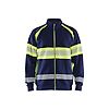 Sweat de travail zippé haute visibilité 3551 - Marine/Jaune image 0