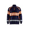 Sweat de travail haute visibilité 3553 - Marine/Orange image 0