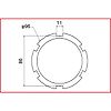Douille 1" à 6 ergots Ø 86 mm pour Mercedes image 2