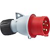 Fiche industrielle mobile rouge 3P+T - 32A/415V - IP44 image 2