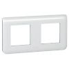 Plaque de finition horizontale Mosaic 2 postes ou 2x2 modules blanc image 0