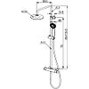 Colonne de douche thermostatique Dali - chrome image 1