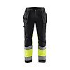 Pantalon de travail haute visibilité stretch 1558 - Noir/Jaune fluo image 0