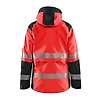 Veste de travail hardshell haute visibilité femme 4436 - Rouge/Noir image 2