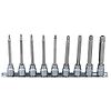Rail de 9 douilles tournevis TORX® percé 3/8'', T20 à T60 image 0