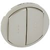 Enjoliveur Céliane interrupteur - Titane-Double commande voyant image 0