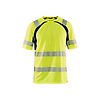 T-shirt de travail anti-UV haute visibilité 3397 - Jaune fluo/Marine image 0