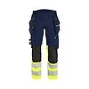 Pantalon de travail stretch 4D haute visibilité femme 7025 - Marine/Jaune image 0