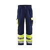 Pantalon de travail haute visibilité artisan 1584 - Jaune fluo/Marine image 0