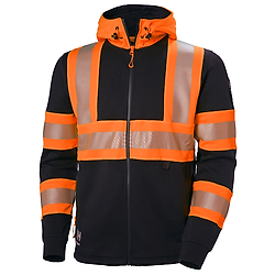 Sweat de travail à capuche zippé haute visibiltié ICU - Orange XS image