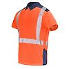 POLO MANCHES COURTES FLUO SAFE XP ORANGE FLUO/BLEU MARINE image 7