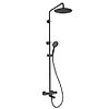 Colonne bain douche Cox PVD Noir Mat Brossé - Fixation haute ajustable image 0