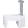 Boite de 100 pontets attaches pour cables méplat 2x0,5² ou 2x0,75² blanc RAL9010 image 0