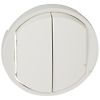 Enjoliveur large Céliane pour double interrupteur - Blanc image 0