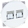 Double Prise RJ45 Multimédia STP Cat6 Grade 3 - COMETE image 0