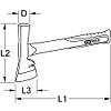 Hachette de platrier, 600 g image 1