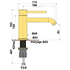 Mitigeur lavabo Ortence PVD bec long image 1