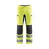 Pantalon de travail haute visibilité stretch artisan 1585 - Jaune fluo/Gris moyen image 0