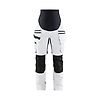 Pantalon de grossesse peintre stretch 7102 - White/Black image 0