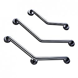 Barre d'appui coudée Ø32 - Inox - 2 points de fixations 400x400mm image