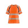 T-shirt de travail haute visibilité femme 3503 - Orange/Marine image 0