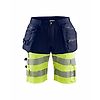 Short de travail haute visibilité stretch 4D 1596 - Marine/Jaune fluo image 0