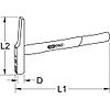 Marteau d'élécticien manche Hickory, 200g image 2