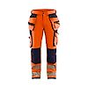 Pantalon de travail haute visibilité artisan stretch 4D 1997 - Orange fluo/Marine image 0