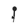 Ensemble support orientable douchette 3 jets flexible 1m75 PVC (limiteur débit) - noir embouts chromés image 0