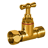 Robinet d'arrêt WC droit à potence ACS DN3/8" - laiton brossé - Série 1342 image 0