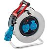 Enrouleur de câble SILVER SPT25-25/2M MARECHAL CEE 30A/230V : 1 fiche + 2 prises - H07RN-F image 0