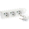 Blocs multiprises 3 prises 2P+T 16A - H05VV-F 3G1,0mm² - 1 mètre - Blanc image 0
