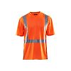 T-shirt de travail haute visibilité col V anti-UV anti-odeur 3382 - Orange fluo image 0