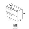 Caisson Ancomalin 2 tiroirs 80cm image 2