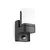Applique murale LED ELOUAN + détecteur IR 7,5W - 380lm - 3000K IP54 - Noir image 0