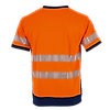 T-shirt de travail MC MAILLE HV LAMPION - MARINE/ORANGE FLUO image 1