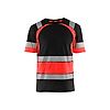 T-shirt de travail haute visibilité 3421 - Noir/Rouge fluo image 0