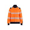 Sweat de travail zippé multinormes inhérent femme feMyanMare - Orange fluo/Marine image 0