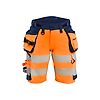 Short de travail stretch 4D haute visibilité femme 7020 - Orange/Marine image 0